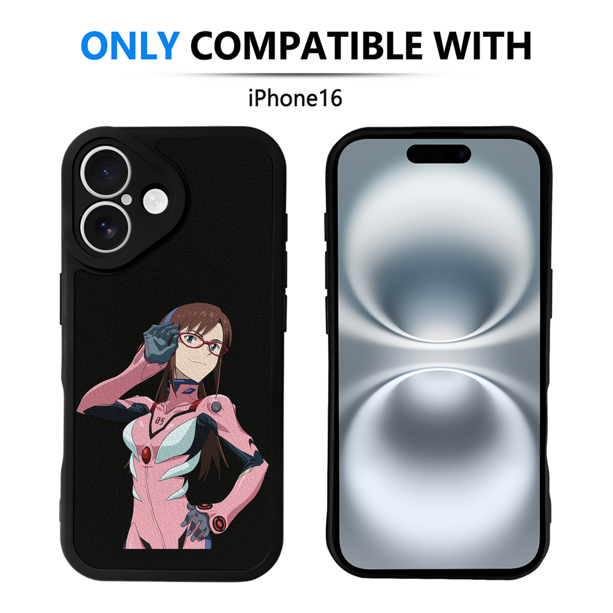 （画像用） EVA 新世紀エヴァンゲリオン 【iPhone 16シリーズ対応】シリコンスマホケース（レザー調） 材質：シリコン